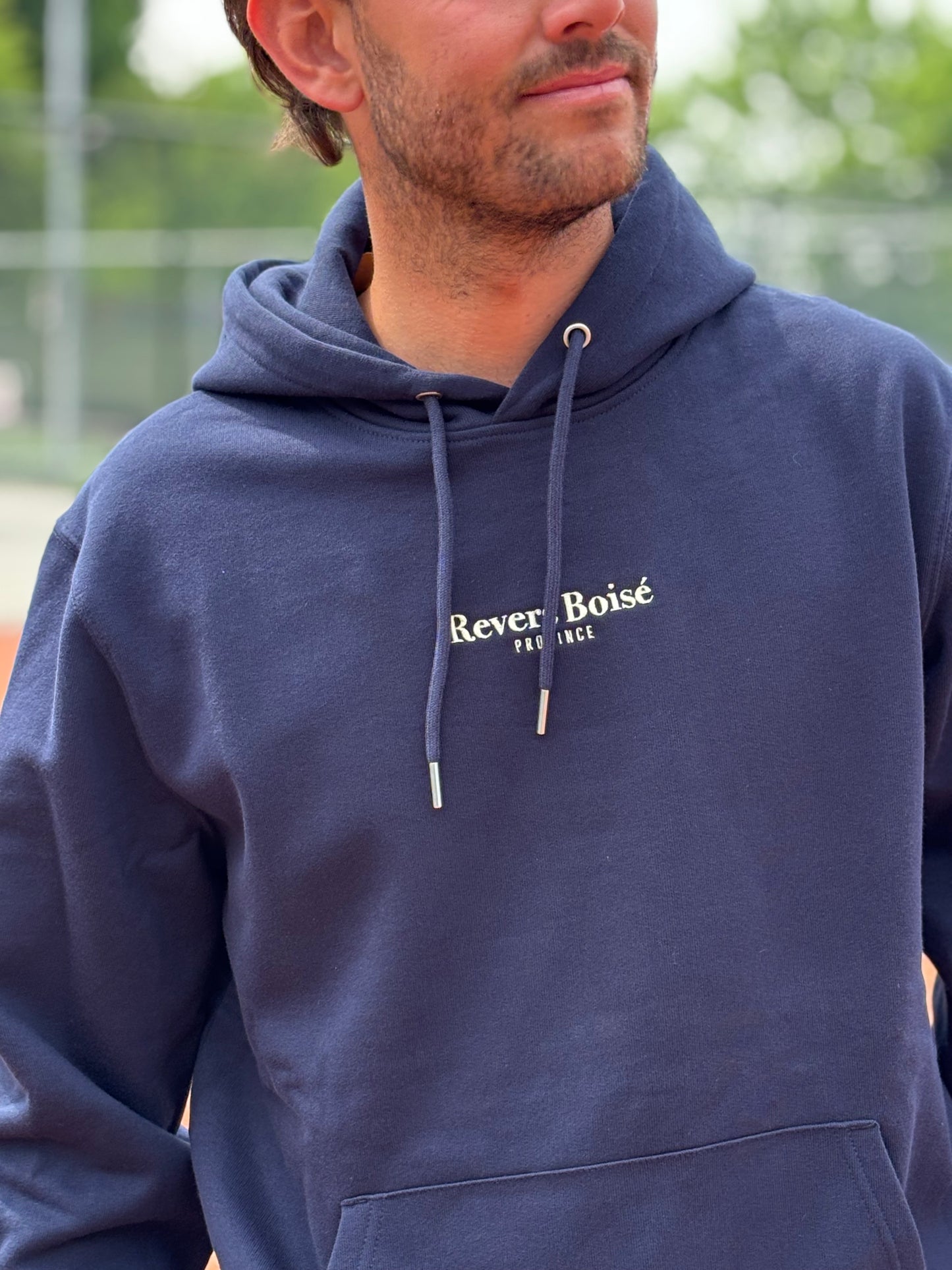 Blauwe hoodie met capuchon