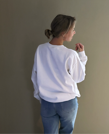 Kapuzenpullover weiß